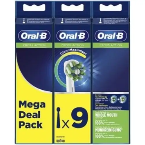 Oral-B Opzetborstels Cross Action Pro 9 stuks