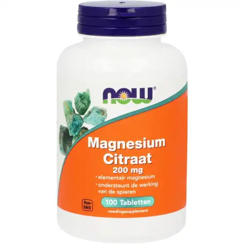 NOW Magnesium Citraat 200mg 100 tabletten