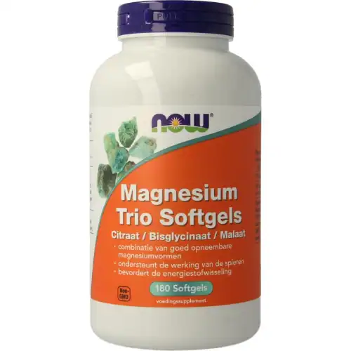 NOW Magnesium Trio Softgels 180 softgels