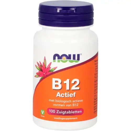 NOW Vitamine B12 Actief 100 zuigtabletten