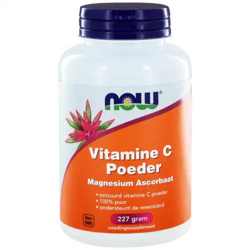 NOW Vitamine C Poeder Magnesium Ascorbaat 227 gram