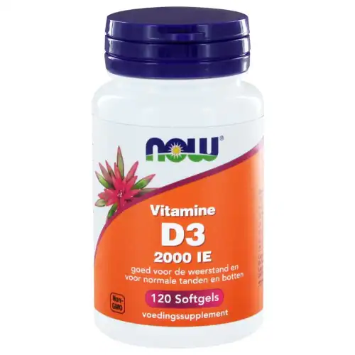 NOW Vitamine D3 2000 IE 120 softgels