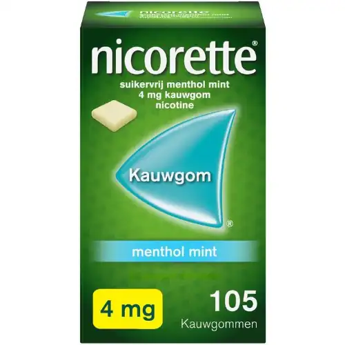 Nicorette Kauwgom 4mg Menthol Mint 105 stuk