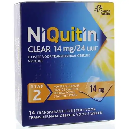 Niquitin Stap 2 Nicotinepleisters 14mg 14 stuk