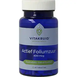 Vitakruid Actief Foliumzuur Quatrefolic 5-MTHF 400 mcg 90 tabletten