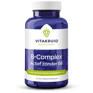 Vitakruid B-Complex Actief Zonder B6 90 vegetarische capsules