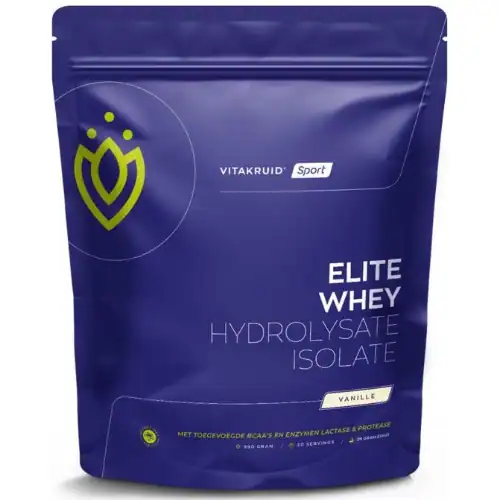 Vitakruid Elite Whey 50% hydrolysate 50% isolate vanille 990 gram