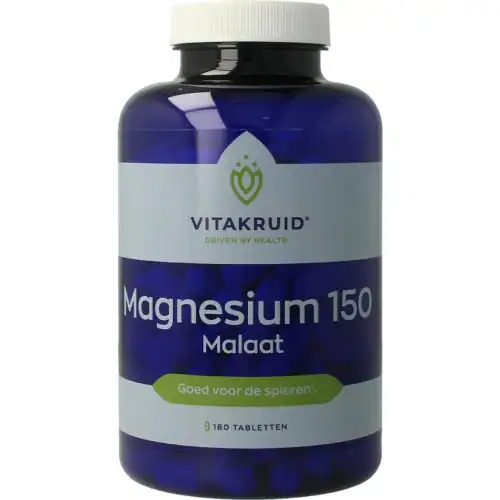 Vitakruid Magnesium 150 Malaat met Vitamine B6 P-5-P 180 tabletten