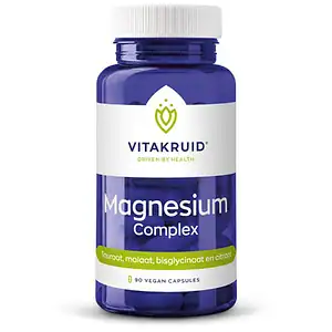 Vitakruid Magnesium Complex Tauraat Malaat Bisglycinaat 90 vegetarische capsules