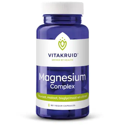 Vitakruid Magnesium Complex Tauraat Malaat Bisglycinaat 90 vegetarische capsules