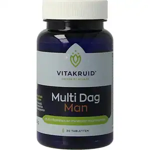 Vitakruid Multi Dag Man 100% Vegan 30 tabletten