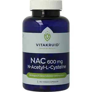 Vitakruid NAC 600 mg N-Acetyl-L-Cysteine 90 vegetarische capsules