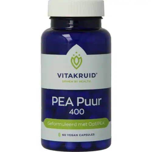 Vitakruid PEA Puur 400 OptiPEA Palmitoylethanolamide 60 vegetarische capsules