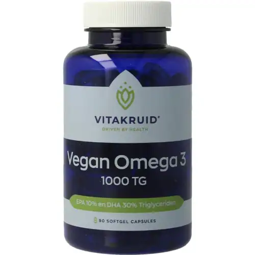 Vitakruid Vegan Omega 3 1000 Triglyceriden 300 DHA 100 EPA 90 softgels