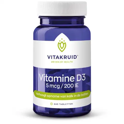 Vitakruid Vitamine D3 5 mcg 200 IE 240 tabletten