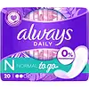 Always Inlegkruisjes Always Daily To Go Normal 20 stuks