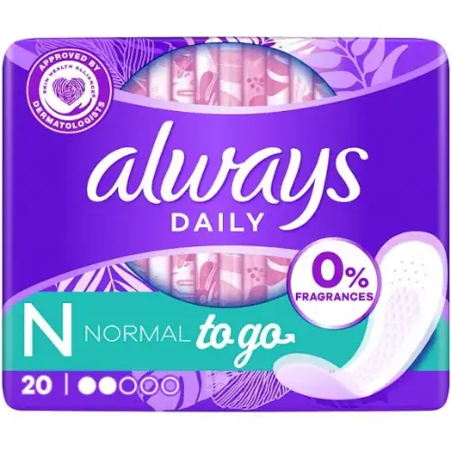 Always Inlegkruisjes Always Daily To Go Normal 20 stuks