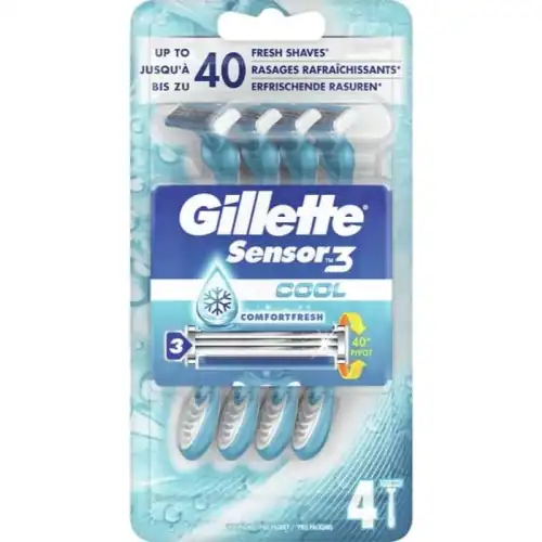 Gillette Sensor 3 Cool Wegwerpmesjes 4 stuks