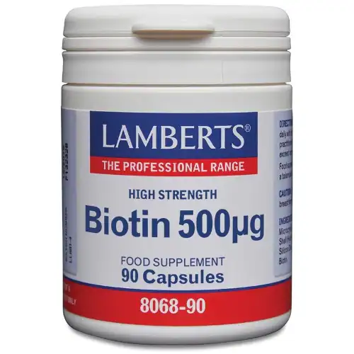 Lamberts Vitamine B8 500mcg Biotine 90 vegetarische capsules