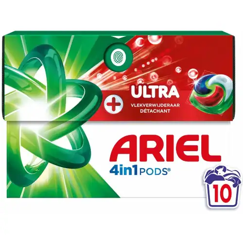 Ariel 4-in-1 Pods Ultra Vlekverwijderaar 10 stuks
