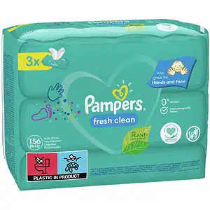 Pampers Wipes Fresh Clean 3-pack 3x52 stuks