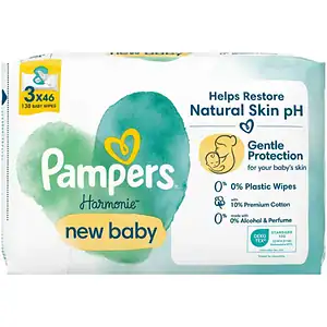 Pampers Wipes Harmonie New Baby 3-pack 3x46 doekjes