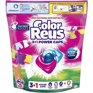 Color Reus Wasmiddelcapsules 3+1 Power Caps Gekleurd 45 beurten