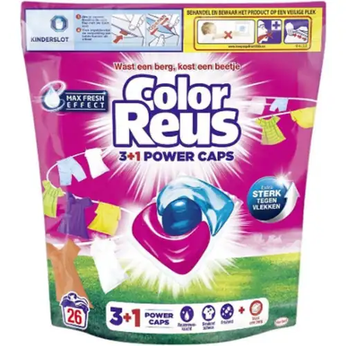 Color Reus Wasmiddelcapsules 3+1 Power Caps Gekleurd 45 beurten