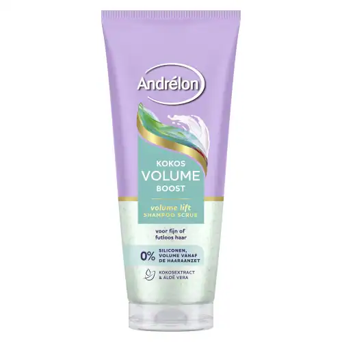 Andrelon Shampoo Scrub Kokos Volume Boost 200 ml