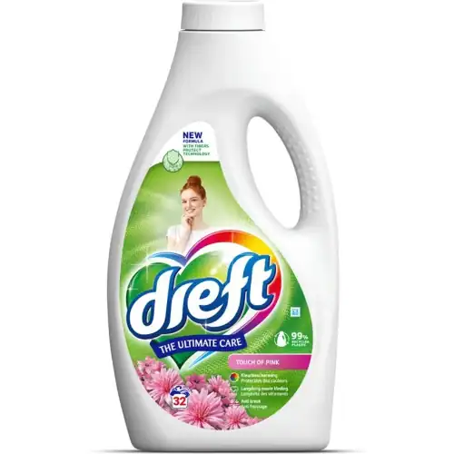 Dreft Vloeibaar Wasmiddel Touch of Pink 1,44 liter a 32 wasbeurten