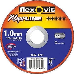 Flexovit INOX MEGA-LINE Doorslijpschijf 125x1 25st