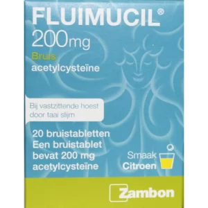 Fluimucil Bruistablet 200mg 20 stuks
