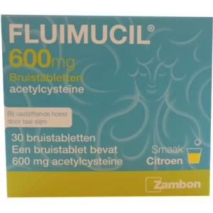 Fluimucil Bruistablet 600mg 30 stuks