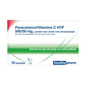 Healthypharm Warme Verkoudhiedsdrank met Paracetamol 500mg en Vitamine-C 50mg
