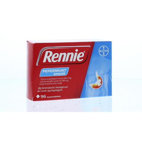 Rennie Pepermunt 96 Kauwtabletten