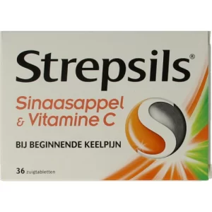 Strepsils Sinaasappel Vitamine C Zuigtabletten 36 stuks